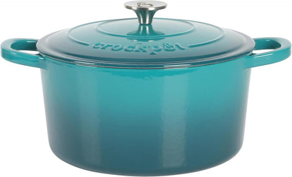 Crock-Pot 3 Quart Enameled Cast Iron Dutch Oven – Aqua S02L
