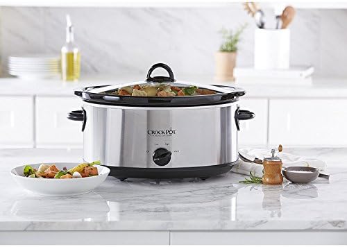Crock-Pot 7 Quart Oval Manual Slow Cooker – Stainless Steel S29H