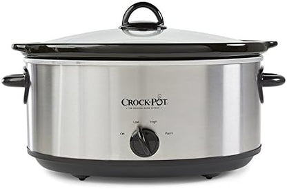 Crock-Pot 7 Quart Oval Manual Slow Cooker – Stainless Steel S29H