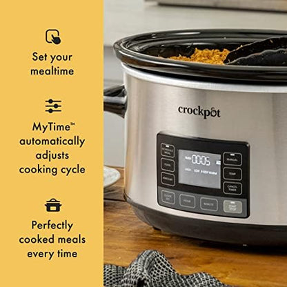 Crock-Pot 7 Quart Portable Programmable Slow Cooker with Timer S27S