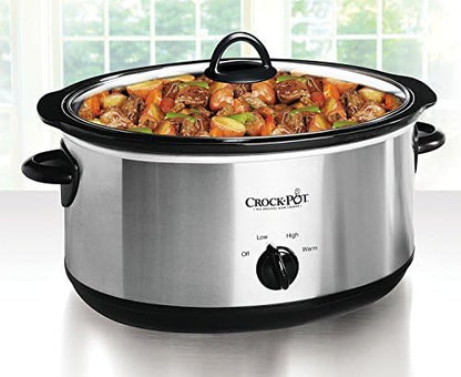 Crock-Pot 7 Quart Oval Manual Slow Cooker – Stainless Steel S29H