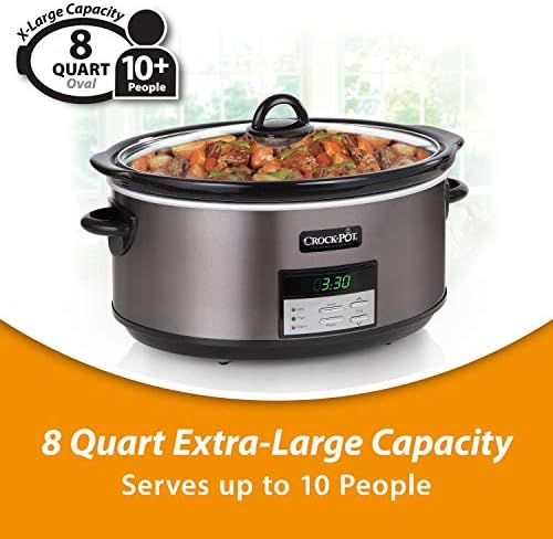 Crock-Pot 8 Quart Programmable Slow Cooker with Auto Warm S28Z