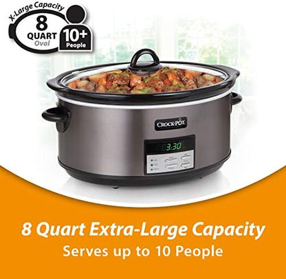 Crock-Pot 8 Quart Programmable Slow Cooker with Auto Warm S28Z