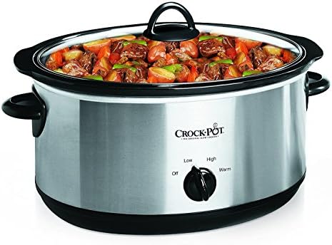 Crock-Pot 7 Quart Oval Manual Slow Cooker – Stainless Steel S29H