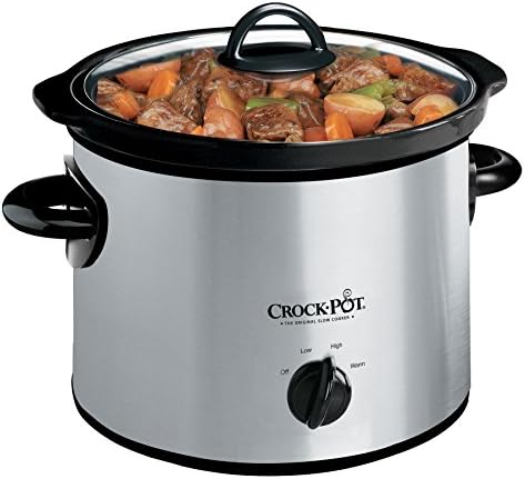 Crock-Pot 3 Quart Manual Slow Cooker – Silver S24U