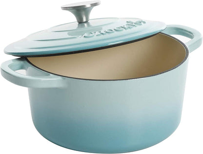 Crock-Pot 3 Quart Enameled Cast Iron Dutch Oven – Aqua S02L
