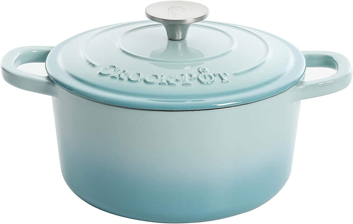 Crock-Pot 3 Quart Enameled Cast Iron Dutch Oven – Aqua S02L