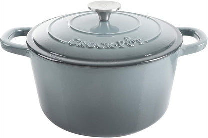 Crock-Pot 3 Quart Enameled Cast Iron Dutch Oven – Aqua S02L