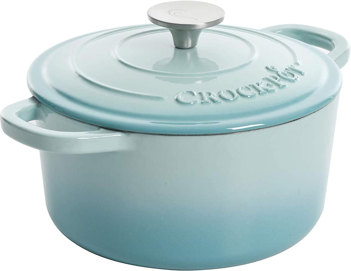 Crock-Pot 3 Quart Enameled Cast Iron Dutch Oven – Aqua S02L