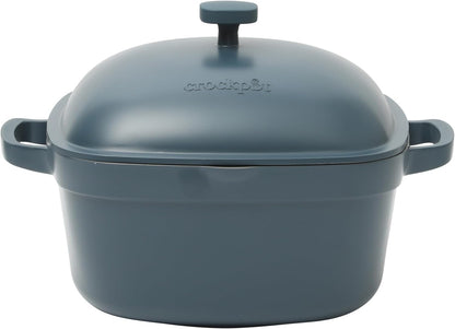 Crock-Pot 3 Quart Enameled Cast Iron Dutch Oven – Aqua S02L